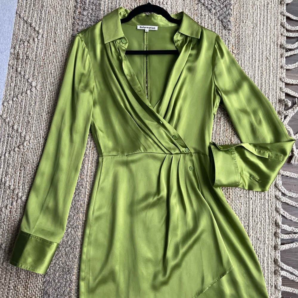 Reformation Alaina Silk Dress